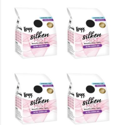 x4 Leggs Silken Mist Control Top B SUN BEIGE Ultra Sheer Leg (PACK OF 4)